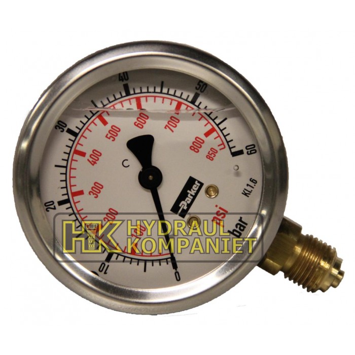 63mm Manometer Analog Gasdruckanzeige 0-250Bar 0~3750PSI für Wasser Luft Öl SALE 